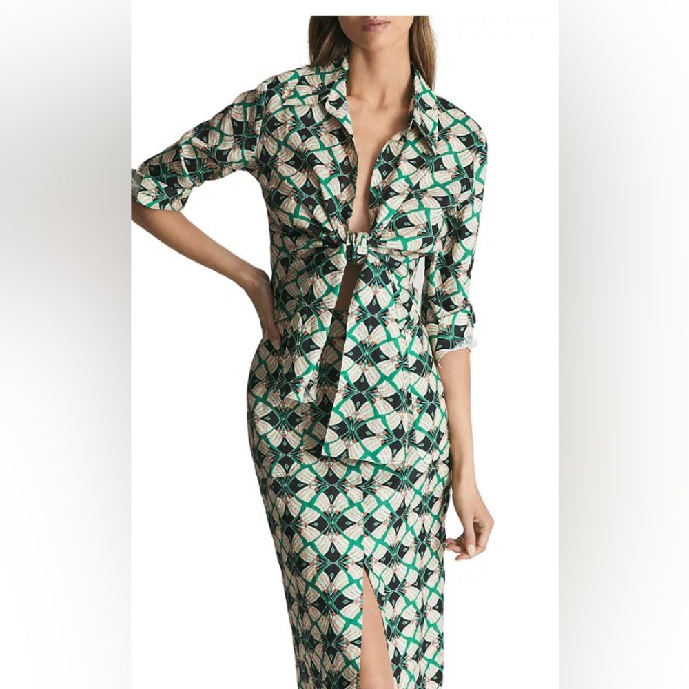 Reiss geometric print outfit - skirt and top